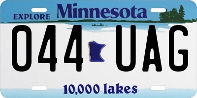 MN license plate 044UAG