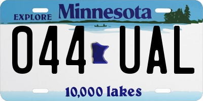 MN license plate 044UAL