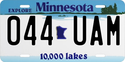 MN license plate 044UAM