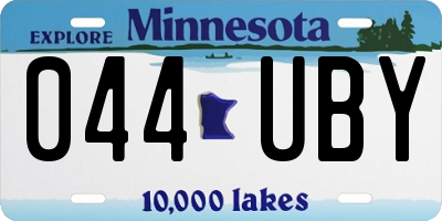 MN license plate 044UBY