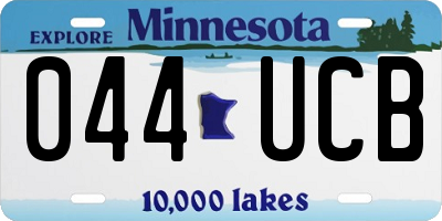 MN license plate 044UCB