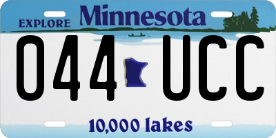 MN license plate 044UCC
