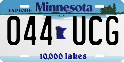 MN license plate 044UCG