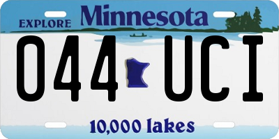MN license plate 044UCI