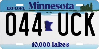 MN license plate 044UCK