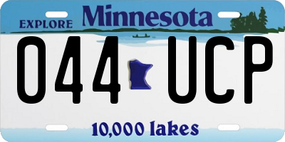 MN license plate 044UCP