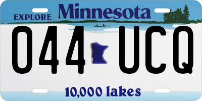 MN license plate 044UCQ