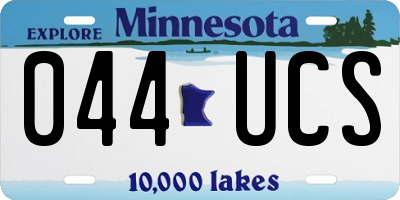 MN license plate 044UCS