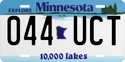 MN license plate 044UCT