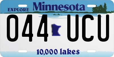 MN license plate 044UCU