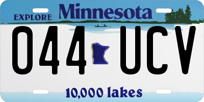 MN license plate 044UCV