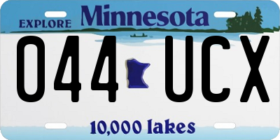 MN license plate 044UCX