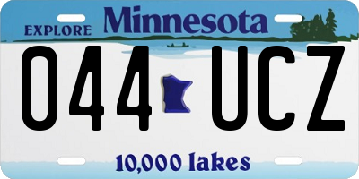 MN license plate 044UCZ