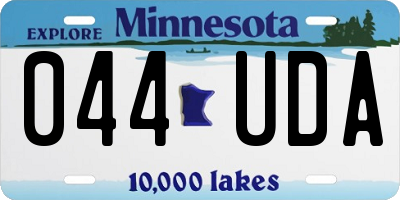 MN license plate 044UDA