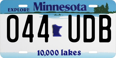 MN license plate 044UDB