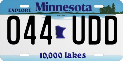 MN license plate 044UDD