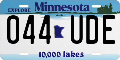 MN license plate 044UDE