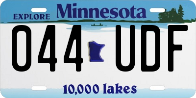 MN license plate 044UDF