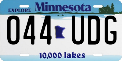 MN license plate 044UDG