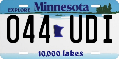 MN license plate 044UDI
