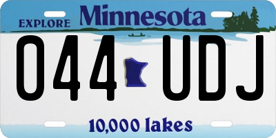 MN license plate 044UDJ