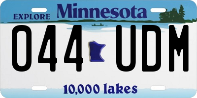 MN license plate 044UDM