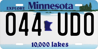MN license plate 044UDO