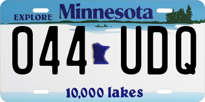 MN license plate 044UDQ
