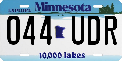 MN license plate 044UDR