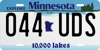 MN license plate 044UDS