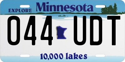 MN license plate 044UDT