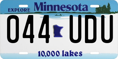 MN license plate 044UDU