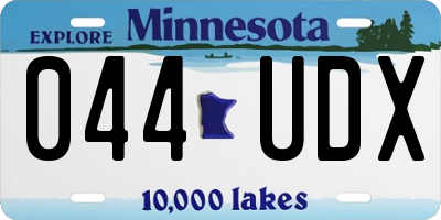 MN license plate 044UDX