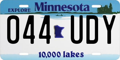 MN license plate 044UDY