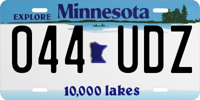 MN license plate 044UDZ