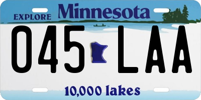 MN license plate 045LAA