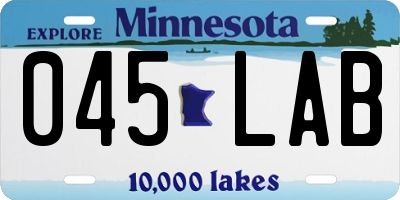MN license plate 045LAB