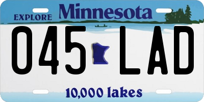 MN license plate 045LAD