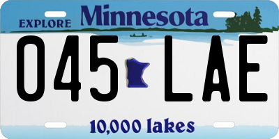 MN license plate 045LAE