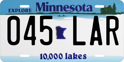 MN license plate 045LAR