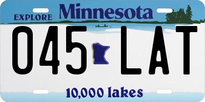 MN license plate 045LAT