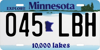 MN license plate 045LBH