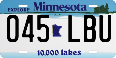 MN license plate 045LBU