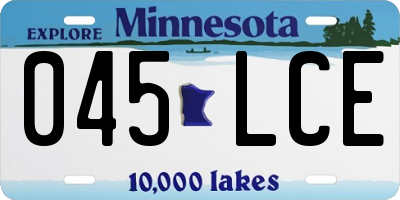 MN license plate 045LCE