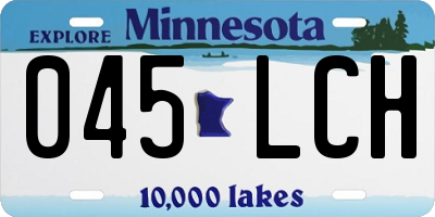 MN license plate 045LCH