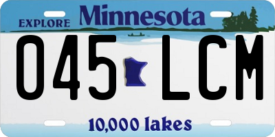 MN license plate 045LCM
