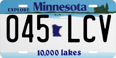 MN license plate 045LCV