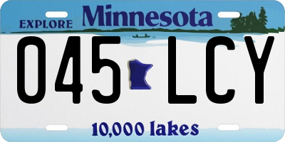 MN license plate 045LCY