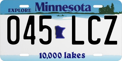 MN license plate 045LCZ