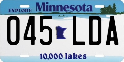 MN license plate 045LDA